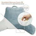 thumbnail image 2 of Nestl Almohada de Lectura con Respaldo, Apoyo para la Espalda Brazos, Descanso Cama Memory Foam Triturada, Color Azul Piedra., 2 of 6