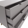 thumbnail image 5 of Kappesberg Hanford Modern 6-Drawer Dresser – Functionality and Style for Your Bedroom, for Adults and Teens - Gray, 5 of 10