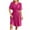 Hot Pink-10, variant on Women's Spring Summer Dresses Flare Short Sleeve V Neck Empire Waist Dress Fashion Casual Dress