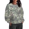 thumbnail image 2 of Womens Long Sleeve Shirts 2026 Fashion Country Camo Maple Graphic Shirt Casual Oversized Crewneck Pullover Tops, 2 of 9
