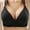 Black, variant on Herrnalise Women's Breathable Solid Color Elegant Full Cover Cup Bra, Comfortable Wide Shoulder Strap Bra, Women's Lingerie & Underwear