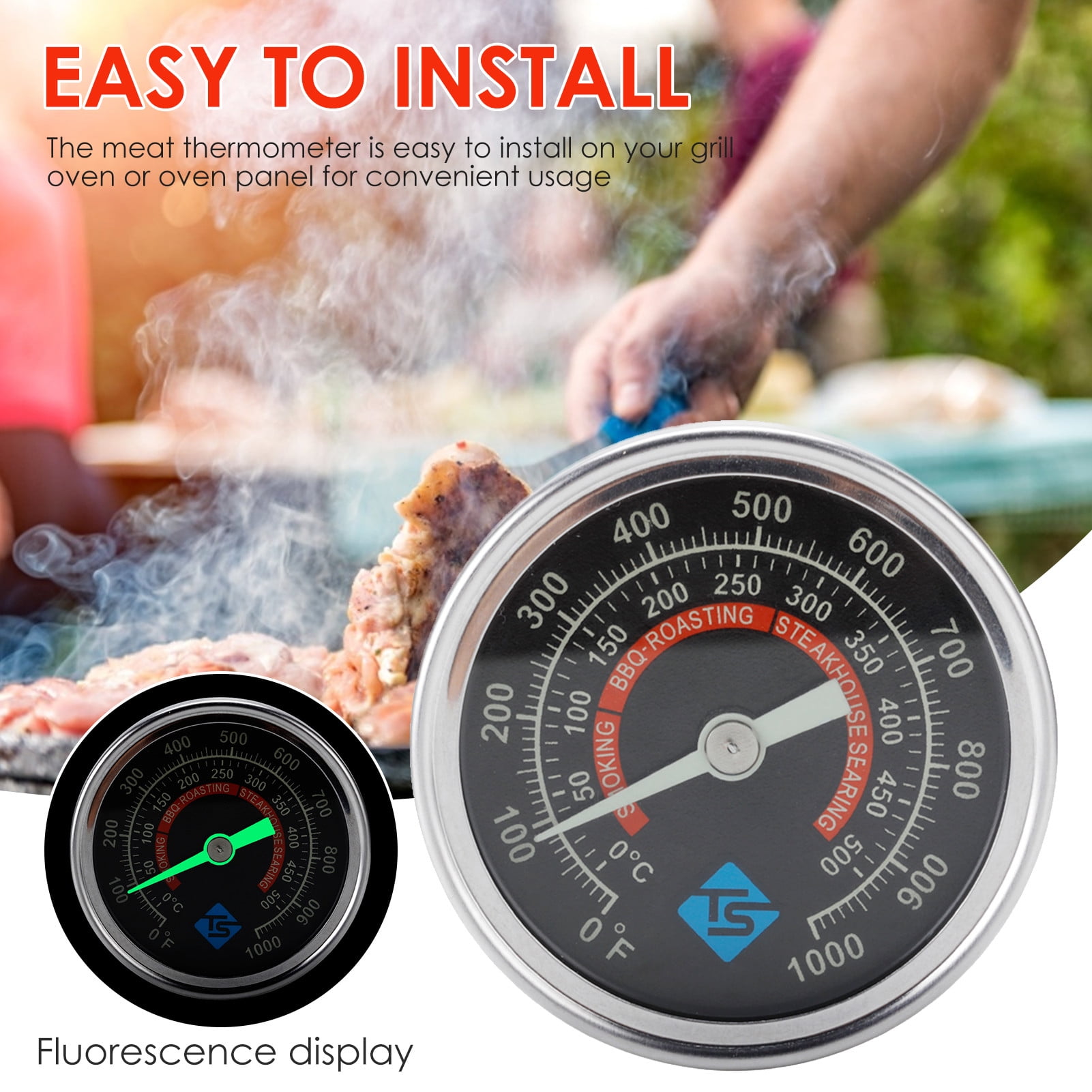 Oven Thermometer Clear Dial Scale Temperature Tester