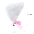 thumbnail image 2 of Miangastore Furry Hair Hoop White Imitation Rabbit Hair 1 Pair 3.5x3.1x1.6in, 2 of 8