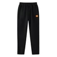 thumbnail image 6 of Men's Cotton Elastic Waist Sweatpants - Baggy, Wide Leg, Lounge Pants with Pockets for Daily Wear Black S, 6 of 7