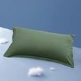 thumbnail image 5 of AuroraX Queen Pillow Cases Breathable Green Pillow Cover Smooth Zip Closure Ultra Soft Solid Improving Sleep, 5 of 6
