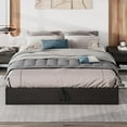 thumbnail image 7 of VanAcc King Size Lift up Storage Platform Bed Frame, Metal Bed Frame with Wooden Slats Support, Large Storage Space, Noise Free, Easy Assembly, Black, 7 of 7