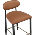 thumbnail image 6 of Meridian Furniture Riccio Cognac Vegan Leather Upholstered Stool, 6 of 9