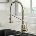 thumbnail image 2 of KRAUS Bolden Commercial Style 2-Function Single Handle Pull Down Kitchen Faucet in Spot-Free Antique Champagne Bronze, 2 of 8