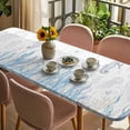 thumbnail image 3 of Seahorse Coastal Table Cloths for 8 Foot Rectangle Tables, Summer Beach Ocean Nautical Coral Patio Waterproof Elastic Fitted Tablecloths, Washable Rectangular Table Cover for Camping, 3 of 8