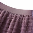 thumbnail image 4 of EHQJNJ Female Boho Skirt with Slit Women's a Line Pleated Skirt Long Tutu Skirt Ruffle Mesh Vintage Calf Length Chiffon High Waist Bubble Skirt Spring Skirts Women Petticoat Skirt, 4 of 4