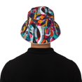thumbnail image 5 of Bingfone Abstract Jazz Instrumental Bucket Hat for Men Women,Packable Reversible Printed Sun Hats,Fisherman Outdoor Travel Hiking Beach Caps, 5 of 7