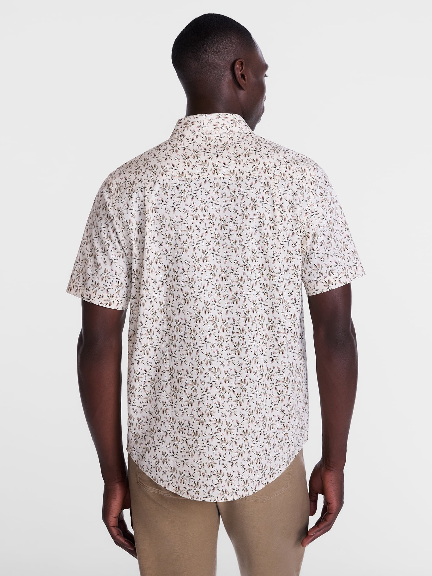 George Men's Poplin Shirt with Short Sleeves, Sizes XS-3XL