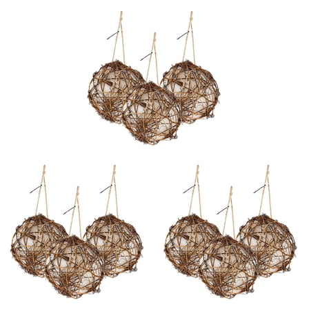WORGEOUS 9 pcs  Outside Roosting Pocket Bird Nesting Material Hummingbird Nest Bird Nest Hanging Decor