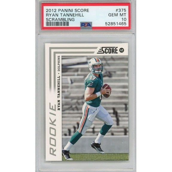 Graded 2012 Panini Score Ryan Tannehill #375 Scrambling Rookie RC Football Card PSA 10 Gem Mint