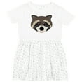 thumbnail image 3 of Inktastic Raccoon Animal Face Girls Toddler Dress, 3 of 5