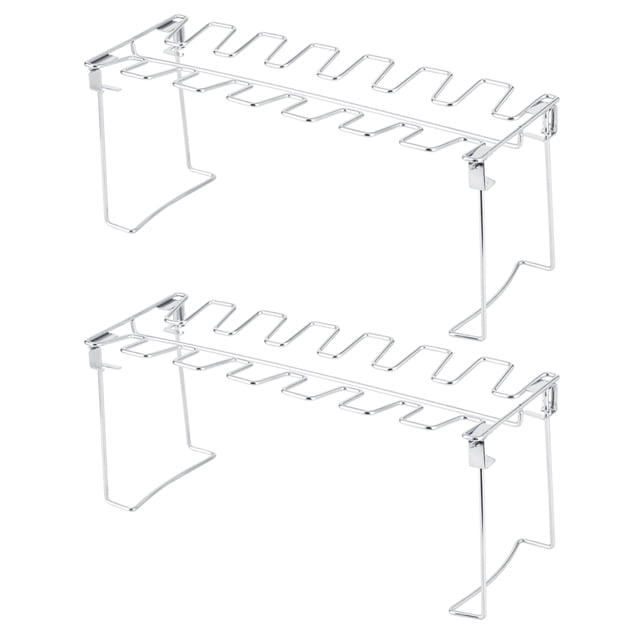Parrilla plegable de acero inoxidable para patas de pollo, 2 unidades