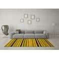 thumbnail image 3 of Ahgly Company Machine Washable Indoor Rectangle Abstract Yellow Modern Area Rugs, 4' x 6', 3 of 4