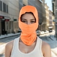 thumbnail image 2 of Unique Bargains 1 Pc Quick-drying Ice Silk Solid Color Balaclava Face Mask Orange Yellow, 2 of 5