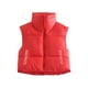 thumbnail image 1 of Sunloudy - Chaleco corto cálido de invierno para mujer, sin mangas, cuello alto, chaleco acolchado ligero de doble cara Sunloudy moda, 1 of 2
