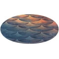 thumbnail image 4 of Mermaid Fish Scales Round Small Area Rug, Print Non Slip Washable Floor Mat, Soft Throw Rug for Living Room, Powder Room Entryway, Bathroom, Bedside, 4 of 6