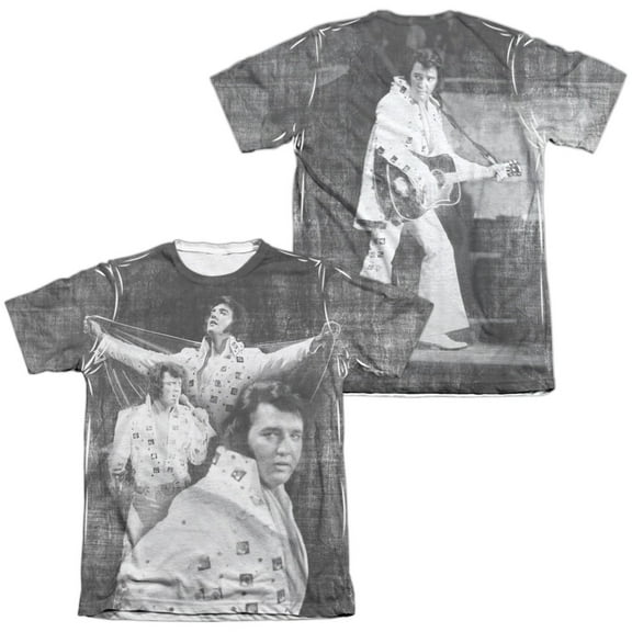 Elvis Presley Legendary Performance (Front/Back Print) Sublimated T-Shirt White