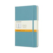 Moleskine Classic Notebook, Large, Ruled, Blue Reef, Hard Cover (5 x 8.25)
