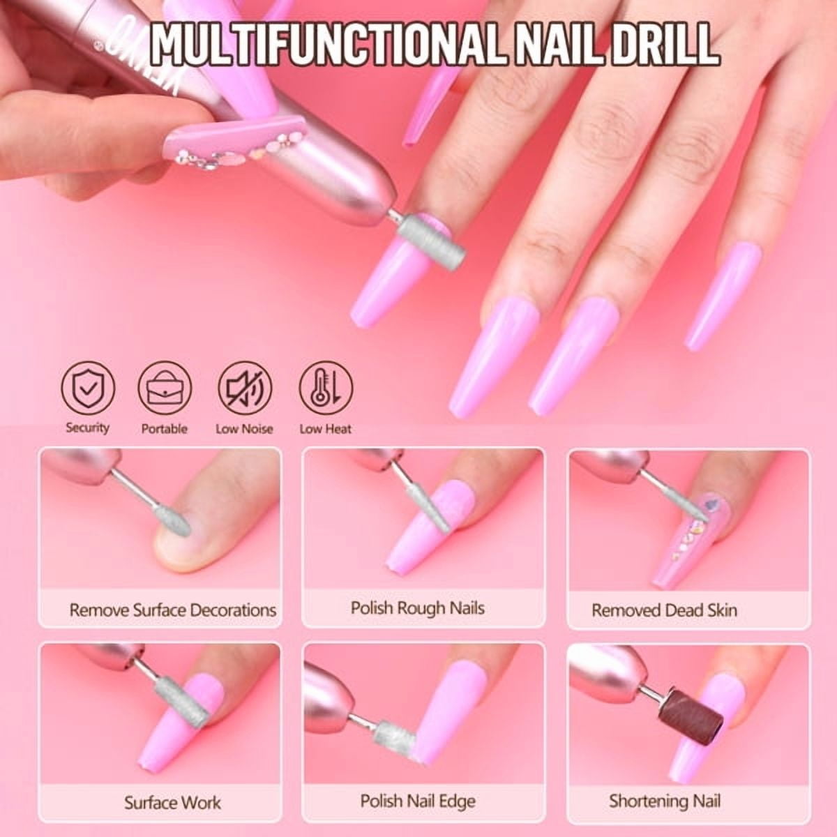 Acrylic Nail Kit Dip Powder Nail Kit Starter with Drill and UV Light, 20 Colors Fast Dry Powder Nail Dipping kit, with Base & Top Coat Activator Dip Nail Kit for French Nail Art Manicure DIY