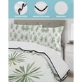 thumbnail image 4 of Sage Green Geometric Full Size Down Alternative Comforter, Lightweight Comforter Quilt Bedding Set with Pillow Shams Watercolor Abstract Art All Seasons Bed Comforter Duvet Insert 78"x90", 4 of 7