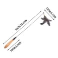 thumbnail image 3 of Approved Cat Teaser Wand Toy Durable Wooden Handle With Replaceable Heads Interactive Cat Feather Toy For Indoor Play Boredom & Exercise, 3 of 6