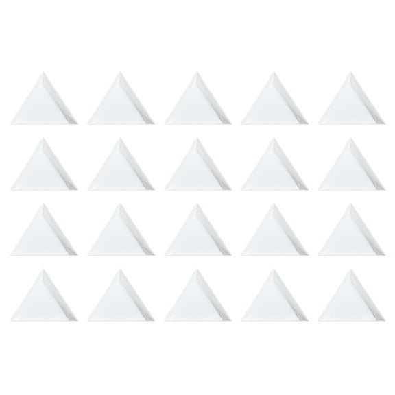 GOOHOCHY White Plastic Triangle Bead Sorting Tray 50Pcs For Jewelry Making And Diy Craft