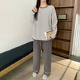 thumbnail image 4 of vdgthytj Womens Thermal Pajamas Casual Warm Striped Long Sleeve Tops and Pants 2 Piece Sets Sleepwear Pjs, 4 of 6