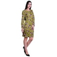 thumbnail image 5 of Moomaya Womens Full Sleeve Printed Midi Length Printed Bodycon Dress, 5 of 7