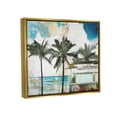 thumbnail image 3 of Stupell Industries Rustic Vacation Palm Trees Graphic Art Metallic Gold Floating Framed Canvas Print Wall Art, Design by Sophie 6, 3 of 6