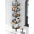 thumbnail image 1 of Organizador de ducha Skycarper, 5 niveles, ajustable, negro, 1 of 9