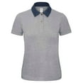 thumbnail image 1 of Polo en Denim B&C pour Femmes à Manches Courtes, Coupe Avant, 1 of 1