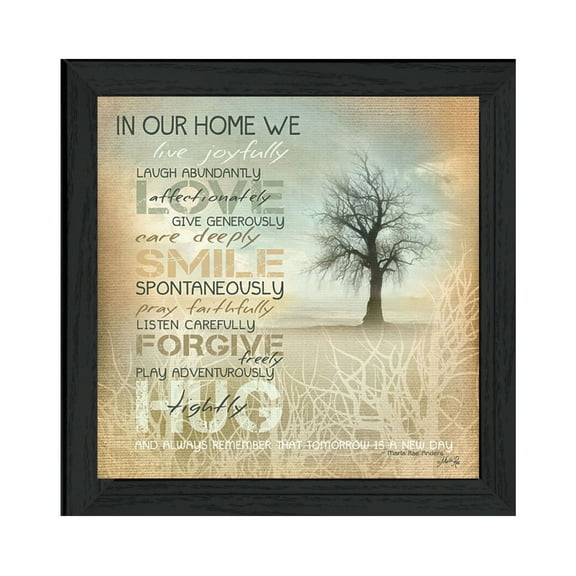 In Our Home 4 Black Framed Print Wall Art