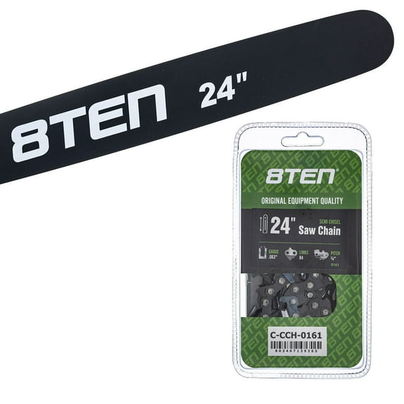 8TEN 24" Chainsaw Bar & Chain .063 3/8 84DL for Husqvarna Makita MK1010403
