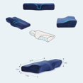 thumbnail image 3 of Almohada de espuma viscoelástica, almohadas ortopédicas para dormir, almohada cervical ergonómica para dolor de cuello para personas que duermen de lado, boca arriba y boca abajo, almohada incluida, 3 of 3