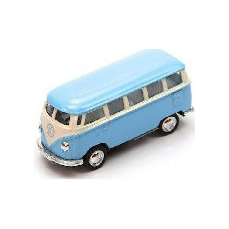 Volkswagen 1962 Microbus ミニカー 1962 Volkswagen Microbus Van Open Roof Blue White 1/43 Diecast