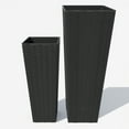 thumbnail image 1 of GloryStar Decorative Tall Planters for Outdoors, Large Set of 2 Plant Pots with Drainage System, Suitable for Front Porch, Patio, Garden Pathways and Backyard Areas, 1 of 6