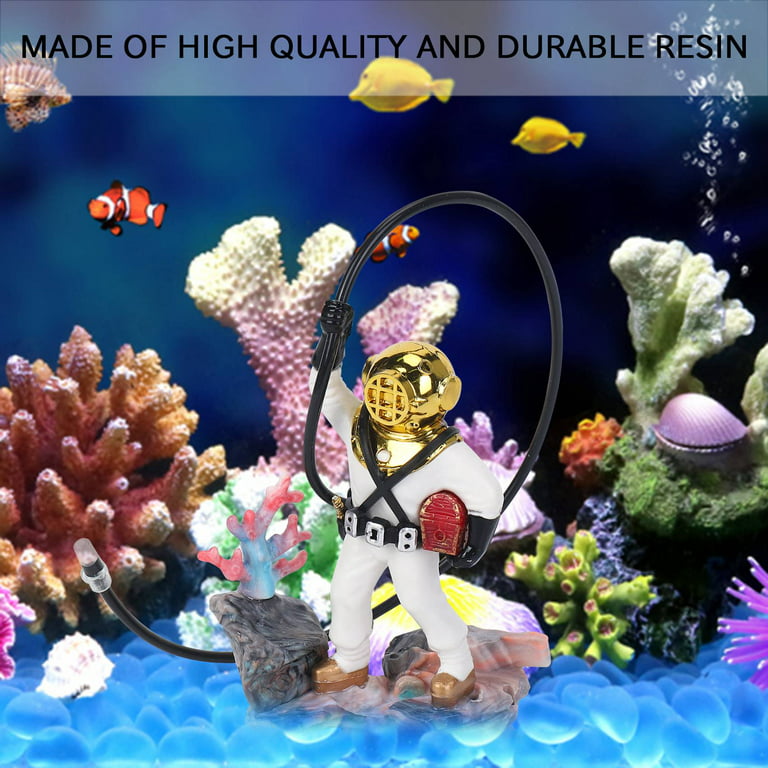 Aquarium Fish Tank Sea Treasure Diver Air Action Ornament
