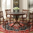 thumbnail image 2 of YJ.GWL Round Rugs Soft Vintage Circle Area Rug Low-Pile Floor Carpet for Living Room Bedroom Nursery Bathroom Kitchen Indoor,4Ft,Red, 2 of 7