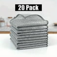 thumbnail image 3 of 20 Counts Dishwashing Rags，Multipurpose Non-Scratch Wire Dishcloths for Wet and Dry Use, Reusable Wire Cleaning Cloths for Kitchen, Sinks, and Pans Silver Removable, Washable & More, 3 of 16