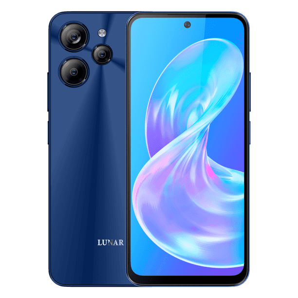 Lunar Smartphone Eclipse L1 5G Desbloqueado, 128 GB, 6,79", Carga Rápida, Cámara IA, Color Azul Aura