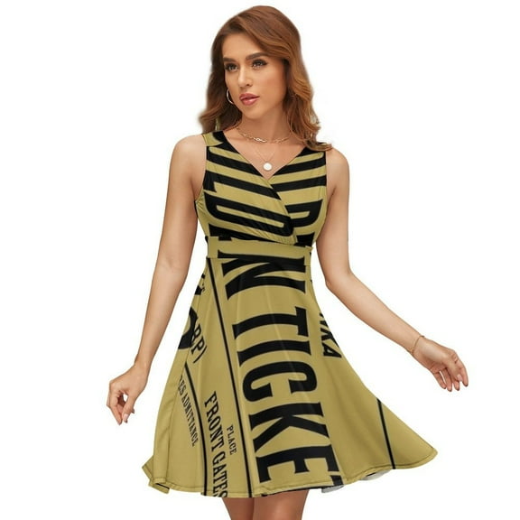 Golden Ticket Sundress Sleeveless Dress Summer Women Clothes Dress for Women Dresses