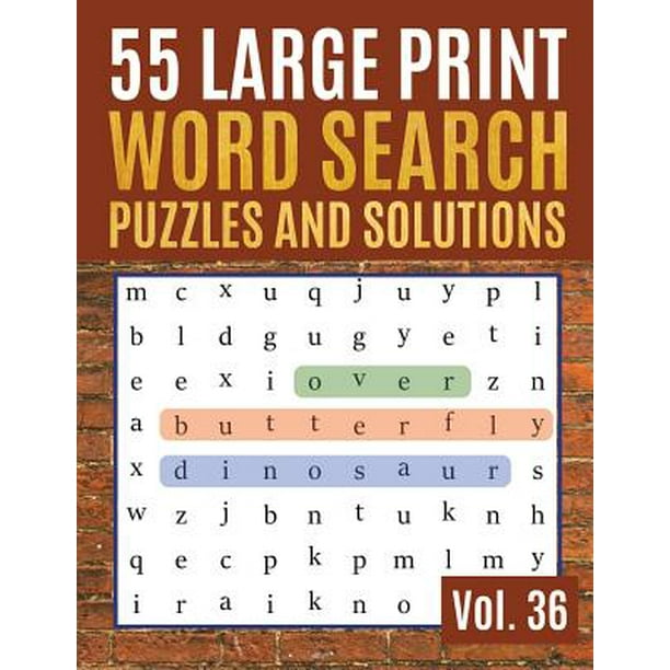 find words for adults seniors 55 large print word