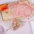 thumbnail image 3 of 100pcs Organza Bags 4.72x3.54in Small Drawstring Bags with Moon Star Pattern for Candy/Jewelry, 3 of 5