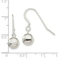 thumbnail image 3 of Auriga 925 Sterling Silver 8mm Diamond Cut Bead Dangle Earrings for Women(L-23mm, W- 8mm), 3 of 5