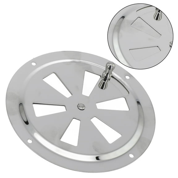 5 inch Stainless Steel Marine Air Vent Butterfly Boat Round Louvered Vent