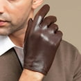 thumbnail image 1 of Guantes de cuero genuino para hombre, primavera y otoño, guantes de piel de oveja para conducir, para montar, huecos, transpirables, de una sola capa, finos, para reparación de manos, 1 of 5
